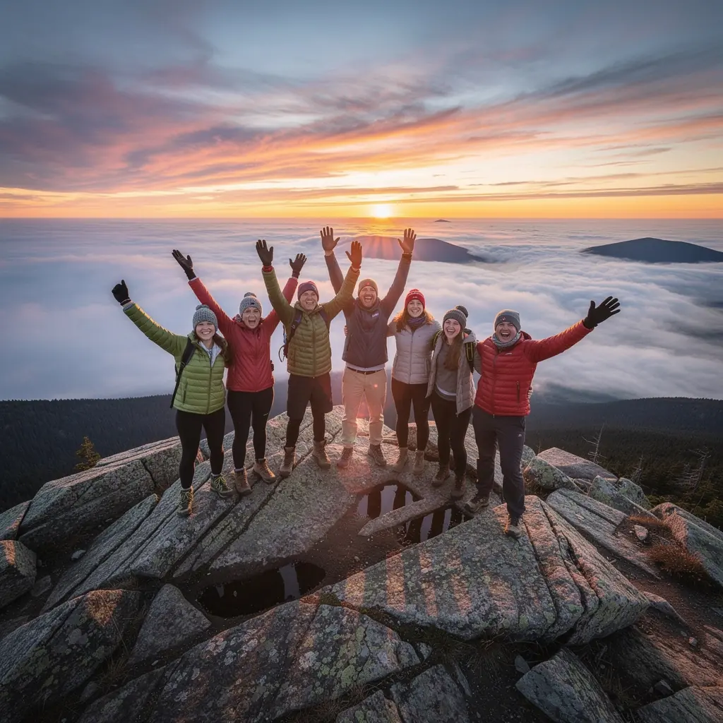 Светильник на фоне заката, освещающий побережье Атлантики.