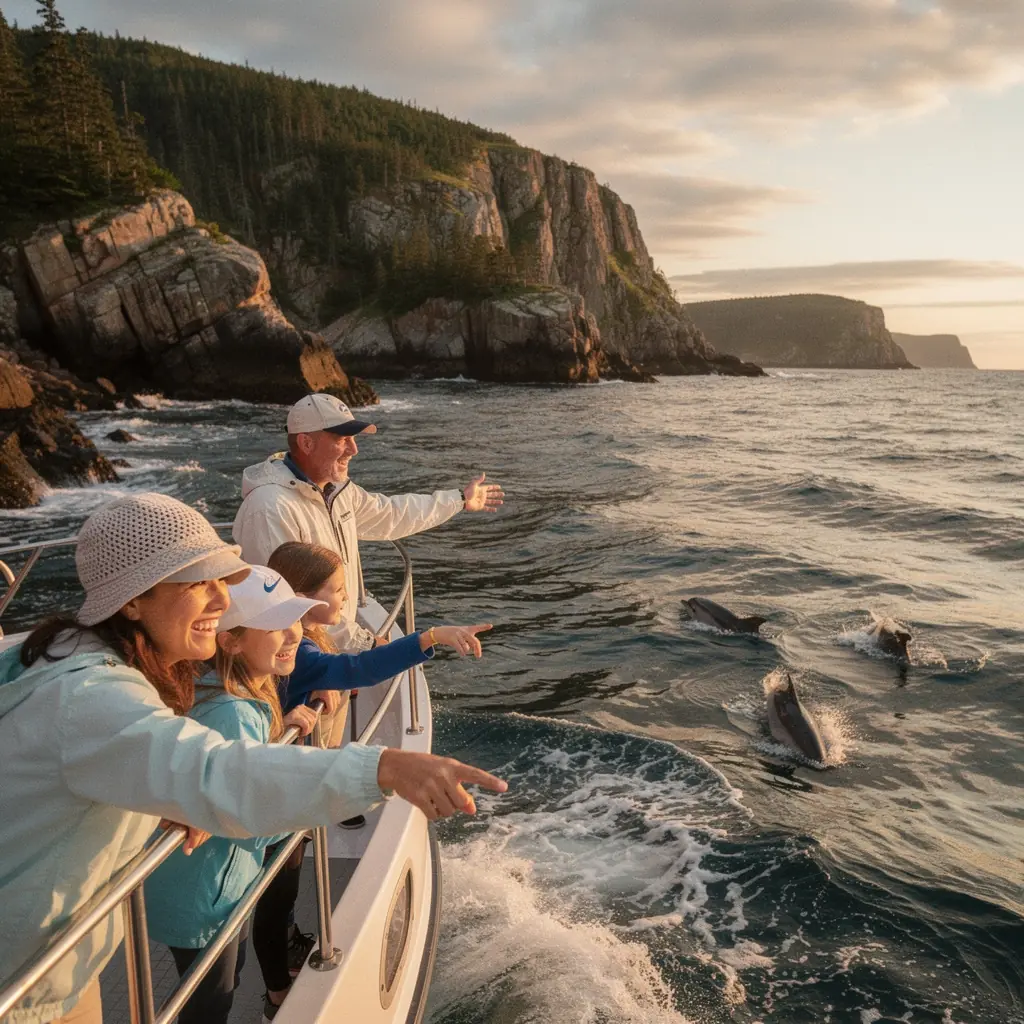 Горный хребет с живописными тропами, окружённый зелёными лесами и ясным небом.
